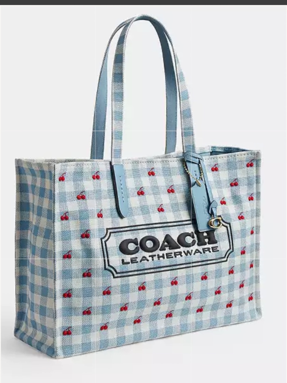ππ©΅π Coach Tote Bag With Gingham Printππ©΅π NWT ππ©΅ - Picture 12 of 12
